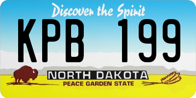 ND license plate KPB199