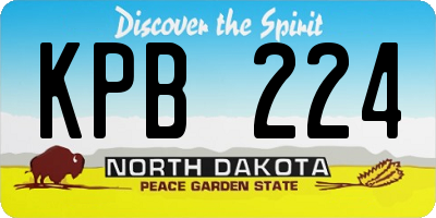 ND license plate KPB224