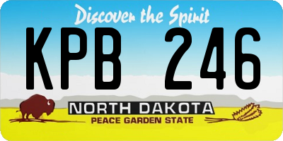 ND license plate KPB246