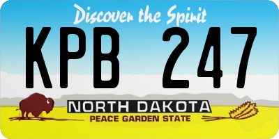 ND license plate KPB247