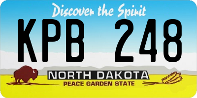 ND license plate KPB248