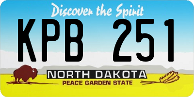 ND license plate KPB251