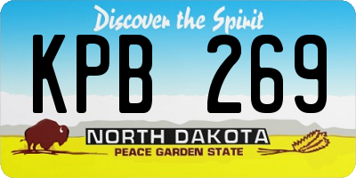 ND license plate KPB269