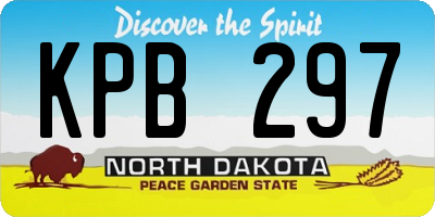 ND license plate KPB297