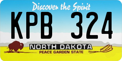 ND license plate KPB324