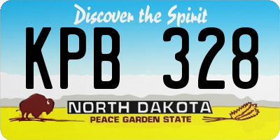 ND license plate KPB328