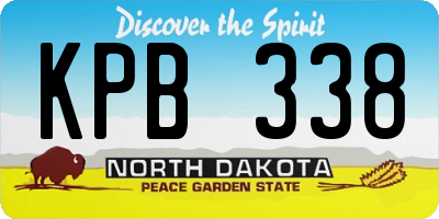 ND license plate KPB338