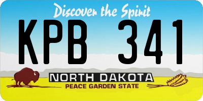 ND license plate KPB341