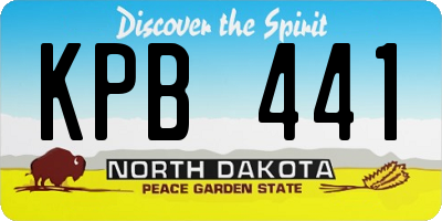 ND license plate KPB441
