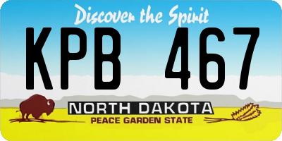 ND license plate KPB467