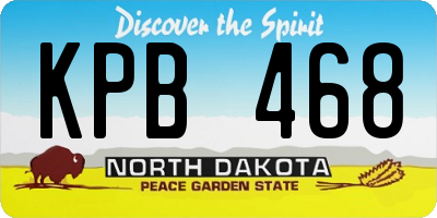 ND license plate KPB468