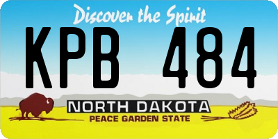 ND license plate KPB484