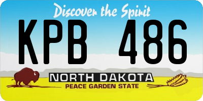 ND license plate KPB486