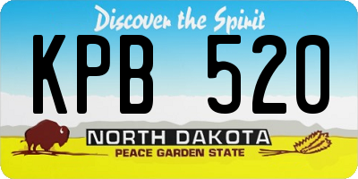 ND license plate KPB520