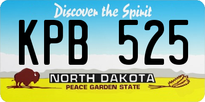 ND license plate KPB525