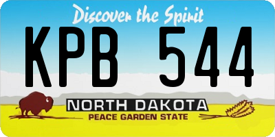 ND license plate KPB544