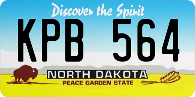 ND license plate KPB564