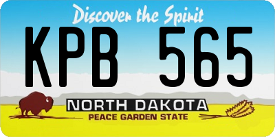 ND license plate KPB565