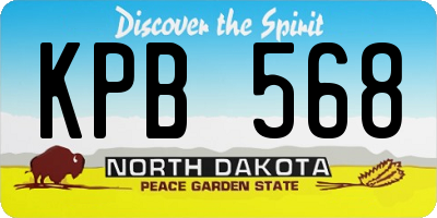 ND license plate KPB568