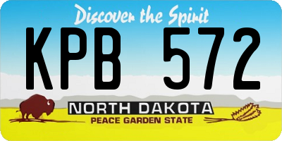 ND license plate KPB572