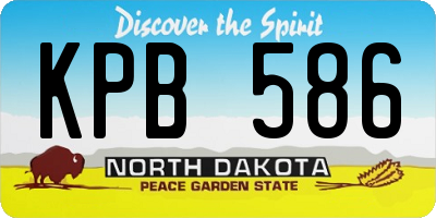 ND license plate KPB586