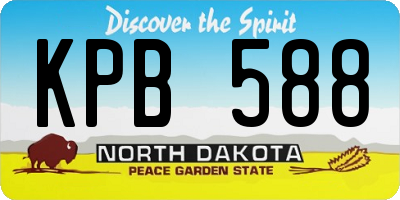ND license plate KPB588