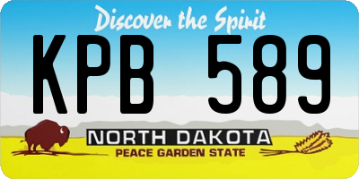 ND license plate KPB589