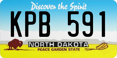 ND license plate KPB591