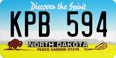 ND license plate KPB594