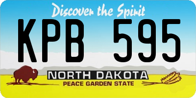 ND license plate KPB595