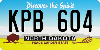 ND license plate KPB604