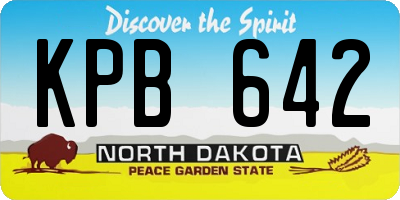 ND license plate KPB642