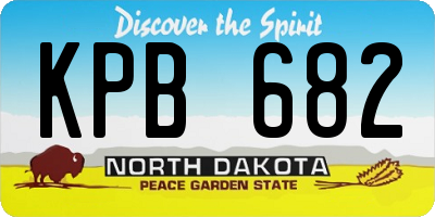 ND license plate KPB682
