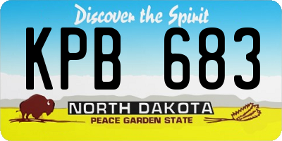 ND license plate KPB683