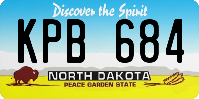 ND license plate KPB684