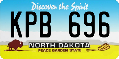ND license plate KPB696
