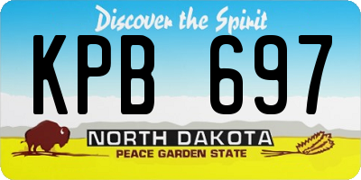 ND license plate KPB697