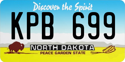 ND license plate KPB699