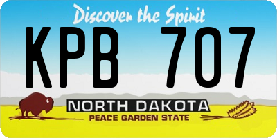 ND license plate KPB707