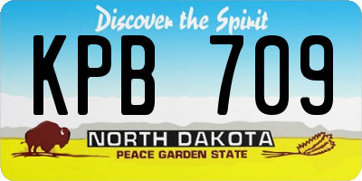 ND license plate KPB709
