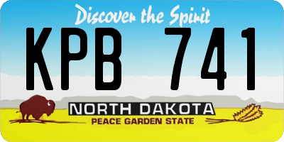 ND license plate KPB741