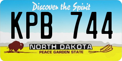 ND license plate KPB744