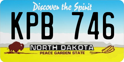 ND license plate KPB746