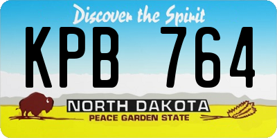 ND license plate KPB764