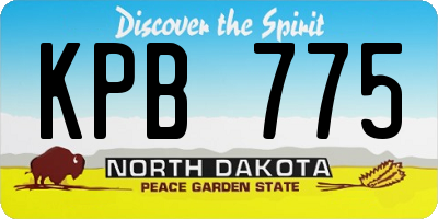 ND license plate KPB775