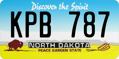 ND license plate KPB787