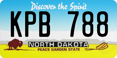 ND license plate KPB788