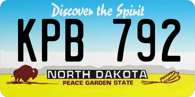 ND license plate KPB792