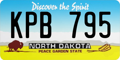 ND license plate KPB795