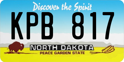 ND license plate KPB817
